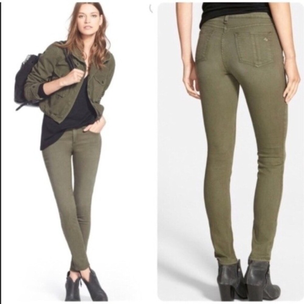 Rag and Bone Green Skinny Jeans 27